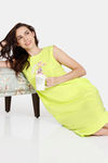Zivame Bunny Rolls Knit Cotton Mid Length Nightdress - Love Bird — thumbnail 4